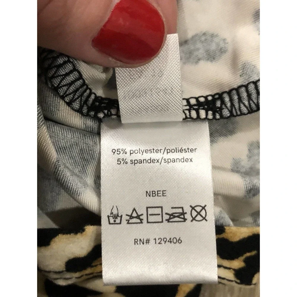 Venus Women’s Top Cheetah Print Cut Out XL Polyester R3 - Picture 6 of 8